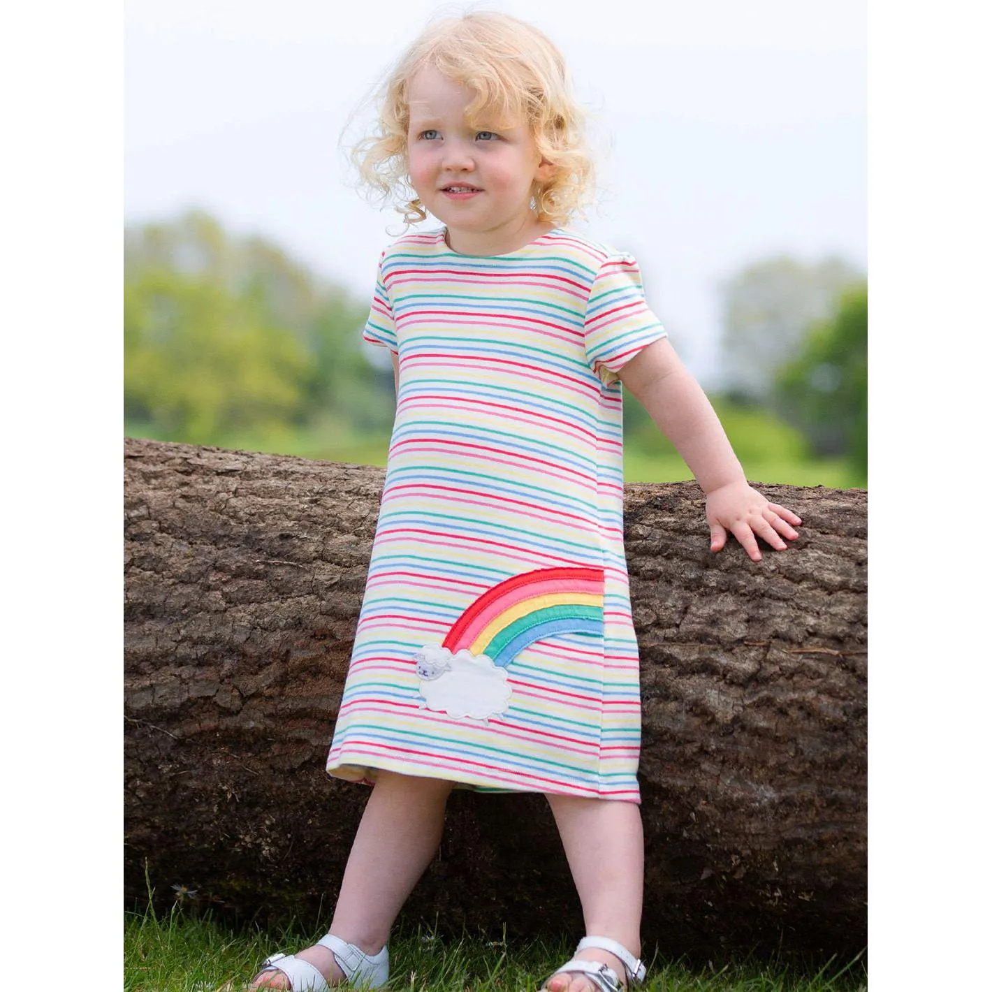 Sheepy Rainbow Short Sleeve Dress