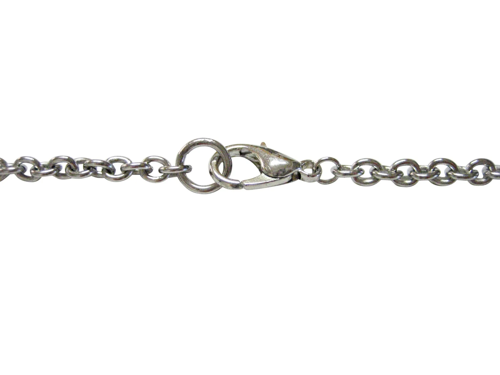 Silver Toned Etched Oval Tropical Frog On Tree Pendant Necklace