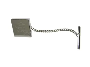 Silver Toned Etched Tropical Frog On Tree Tie Tack