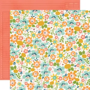 Simple Stories - Summer Snapshots - 12x12 Single Sheet - Happy Days