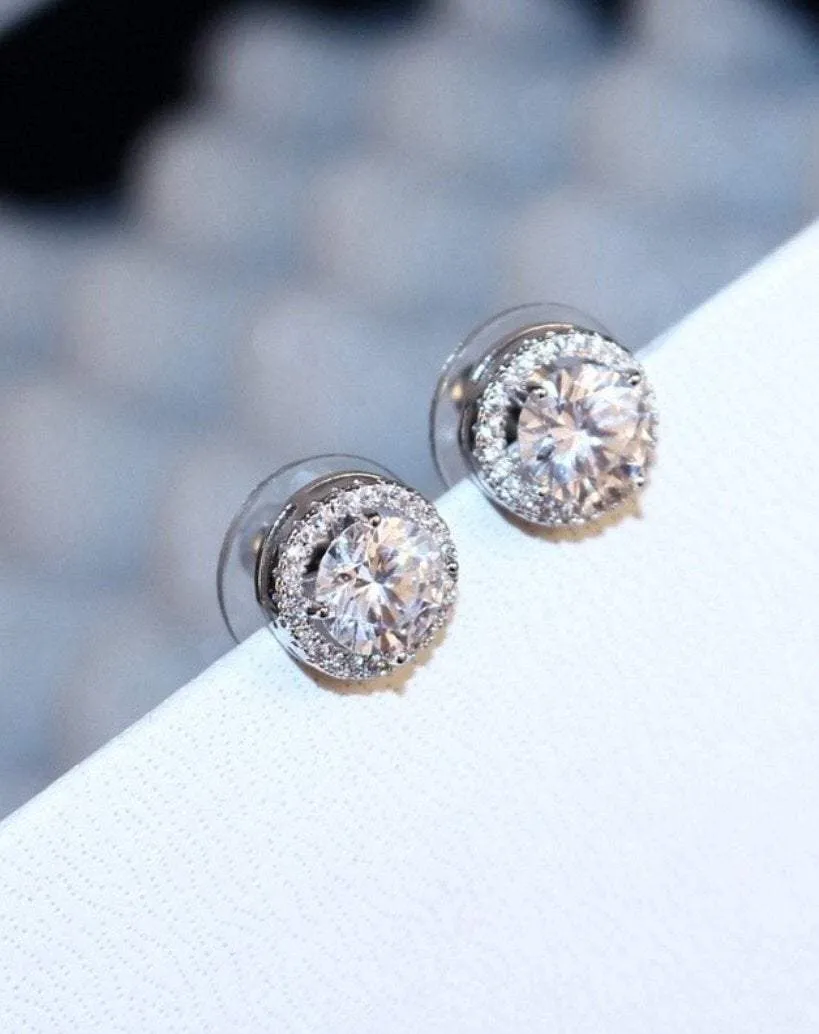 Simplicity Halo Crystal Earrings