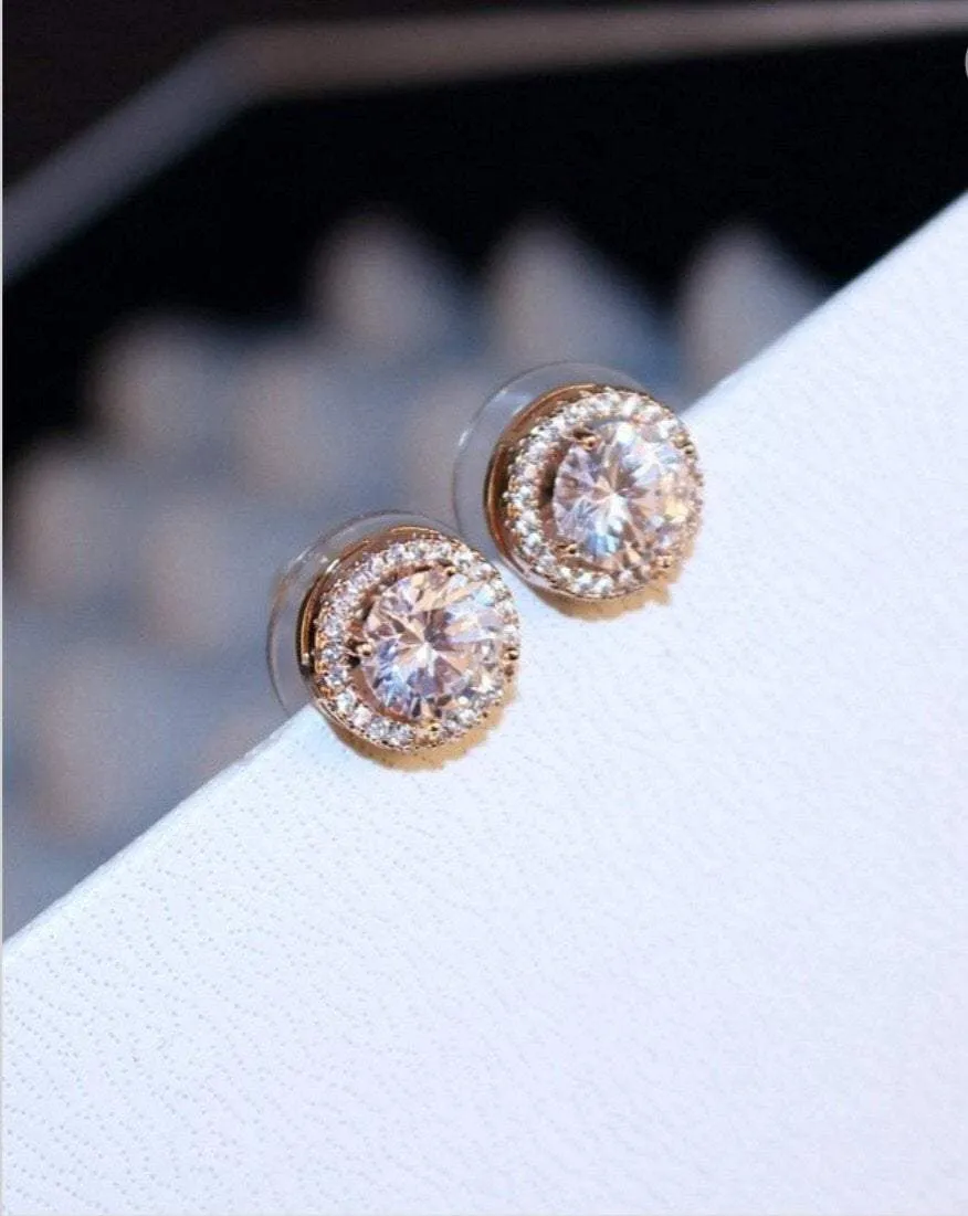 Simplicity Halo Crystal Earrings