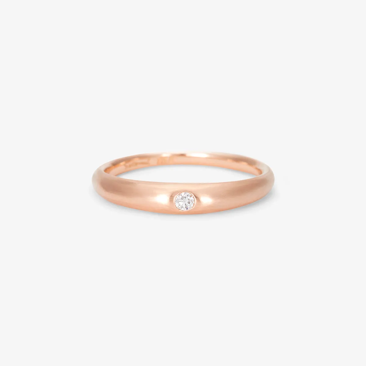 Single White Diamond Taper Band | R10502W