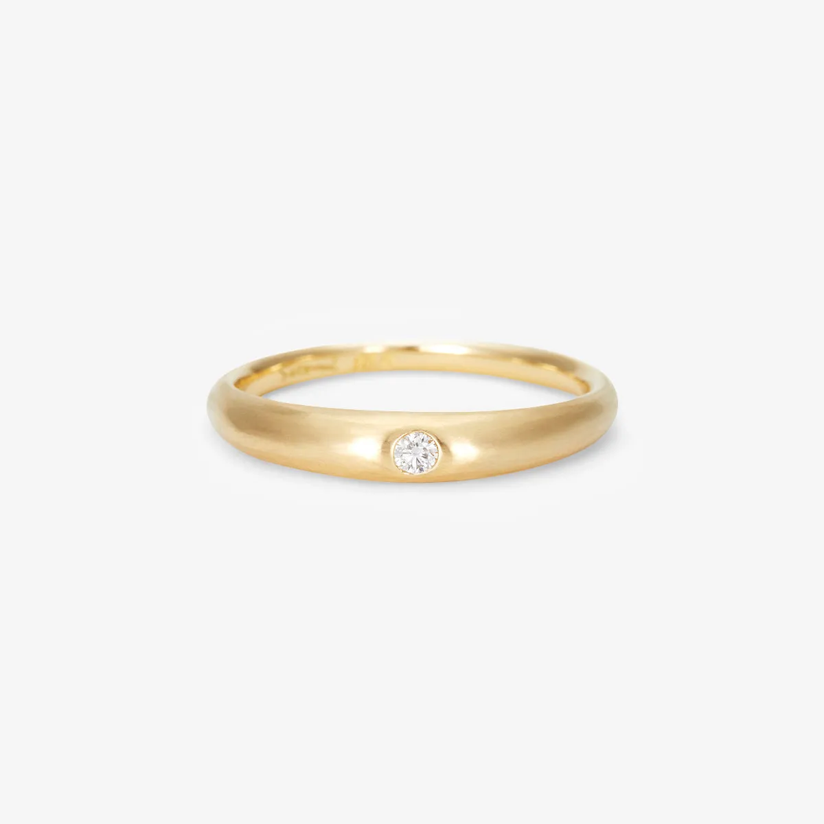 Single White Diamond Taper Band | R10502W