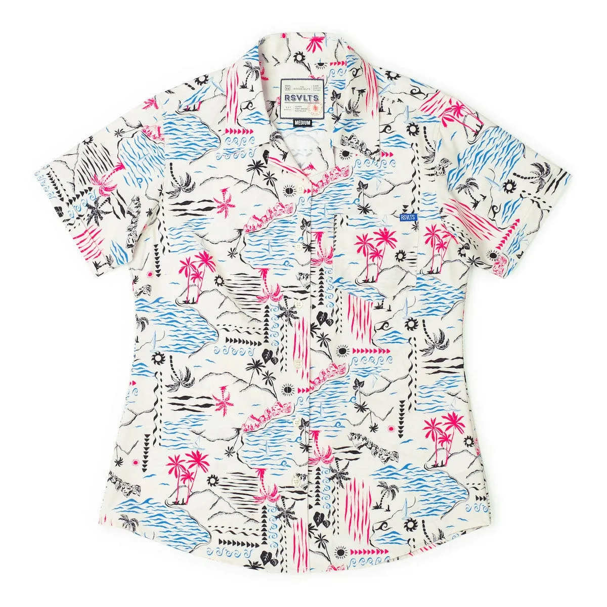 Soleil Beach (Day) – Women's KUNUFLEX Short Sleeve Shirt