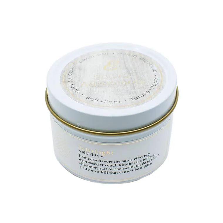 SOULFUL ADVENTURES Salt   Light Candle - Travel Tin