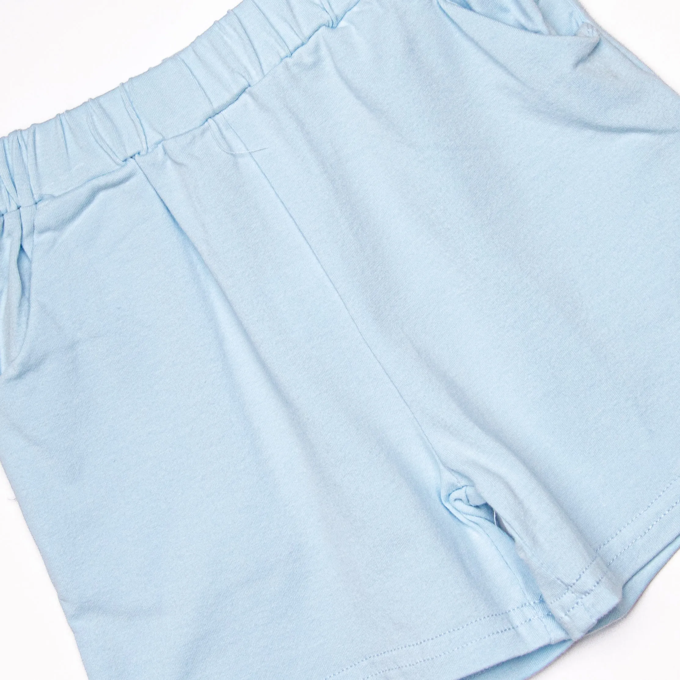 Southern Soiree Applique Short Set, Blue