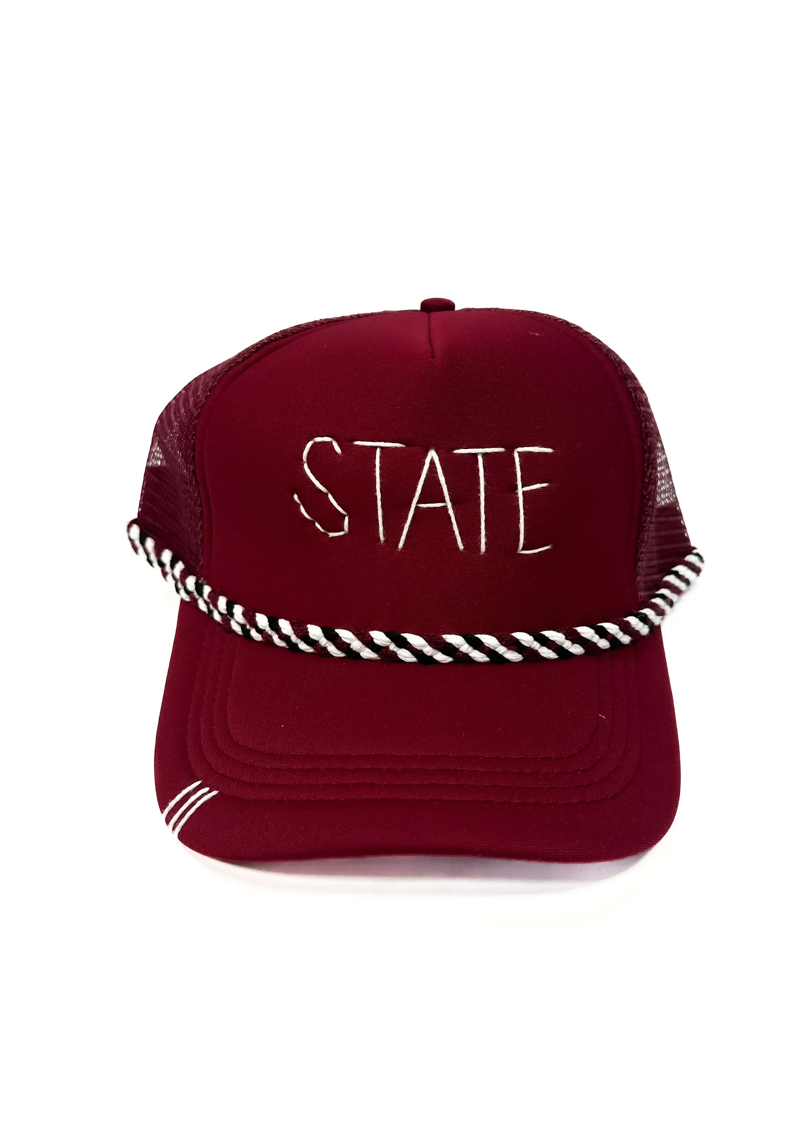 State Trucker Hat - Maroon Hat