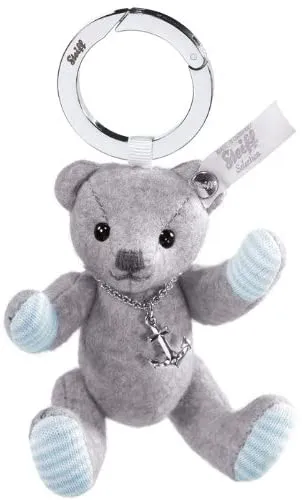 Steiff Gray Felt Teddy Bear Keyring