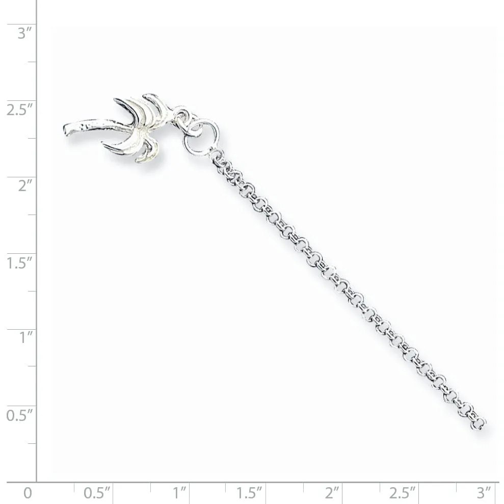 Sterling Silver Palm Tree Anklet
