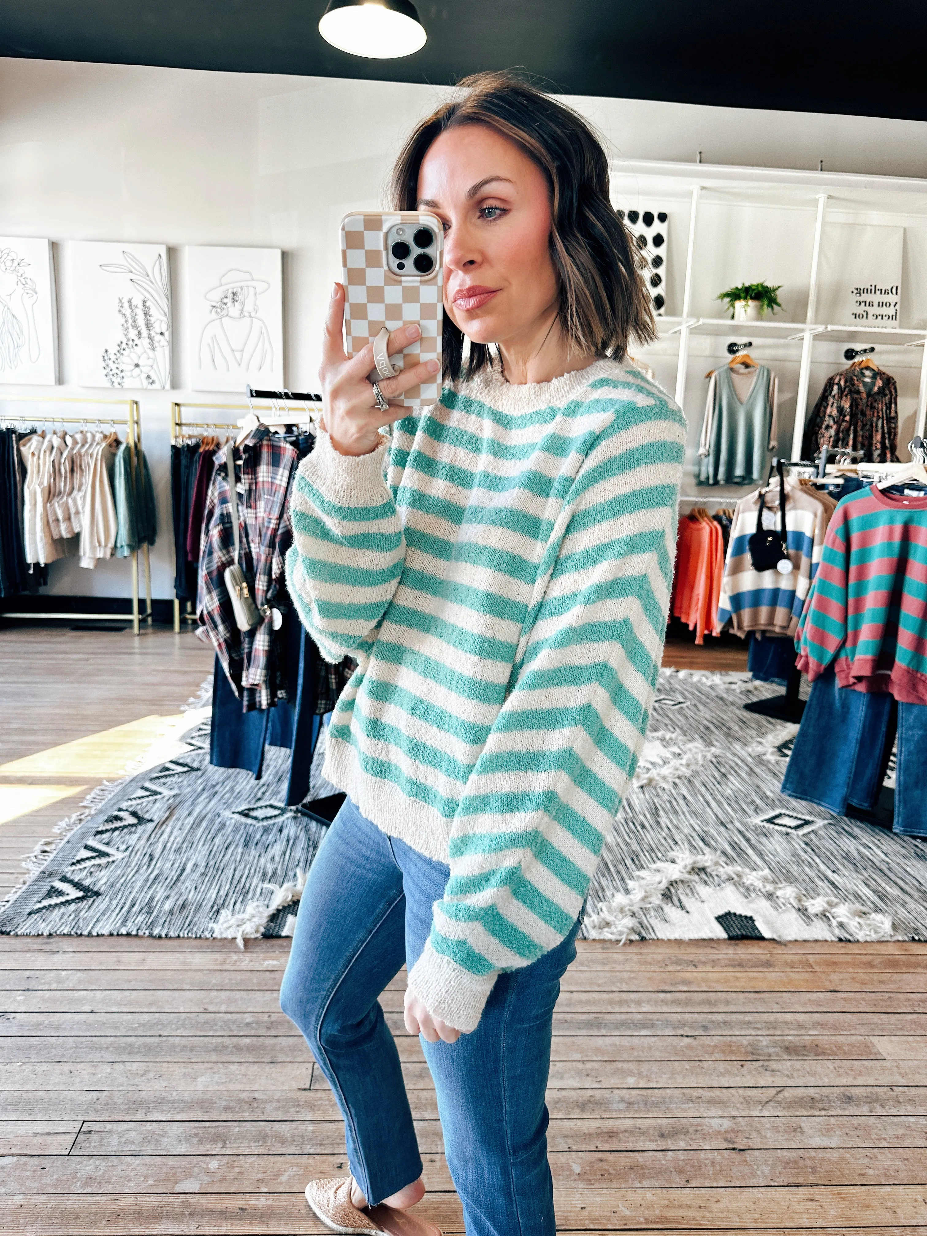 Strata Flow Batwing Sweater-2 Colors
