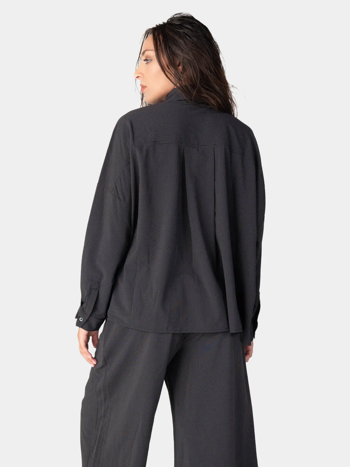 Striped 2 Pocket Swing Shirt