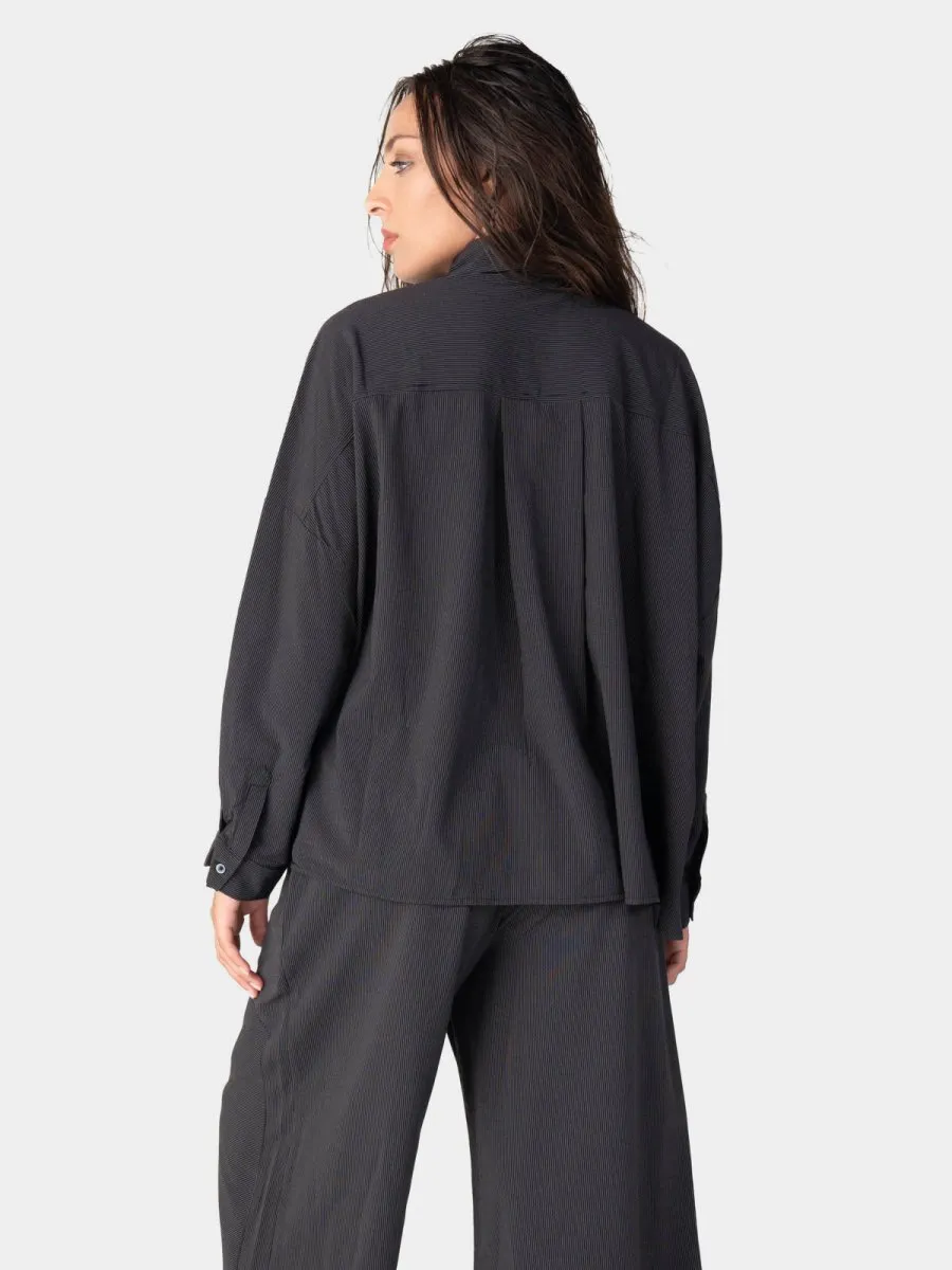 Striped 2 Pocket Swing Shirt