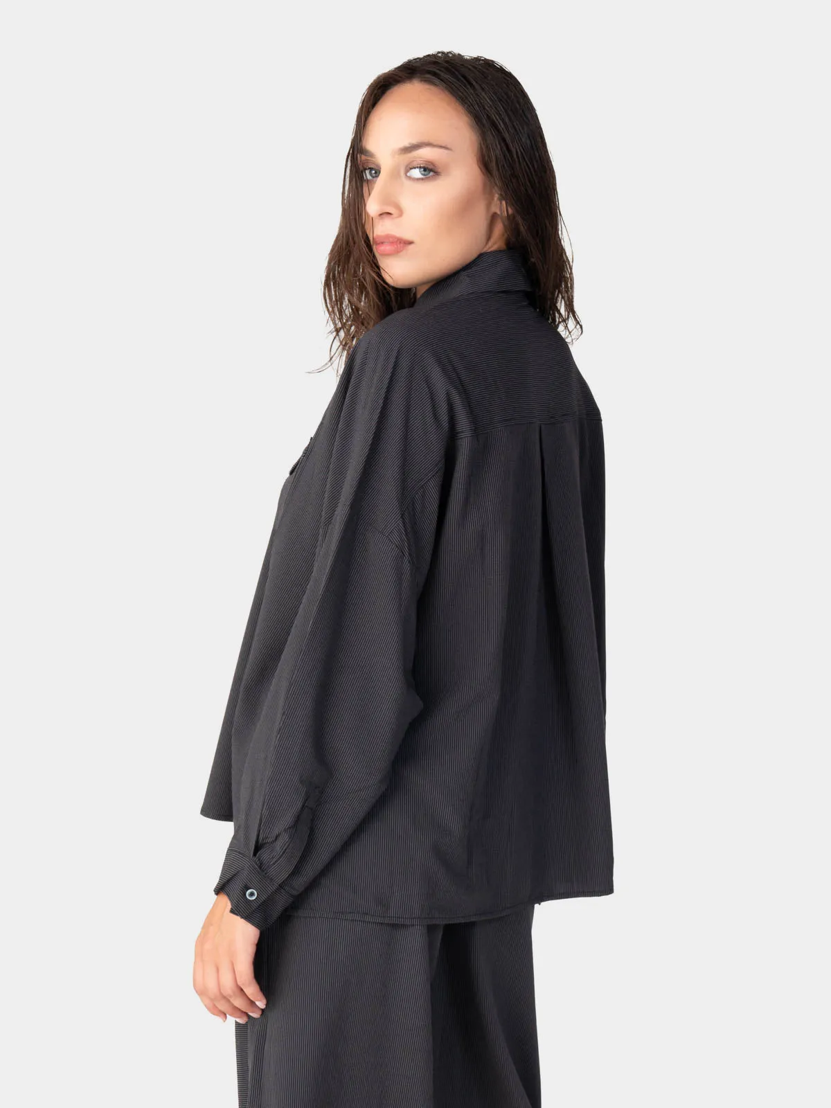 Striped 2 Pocket Swing Shirt