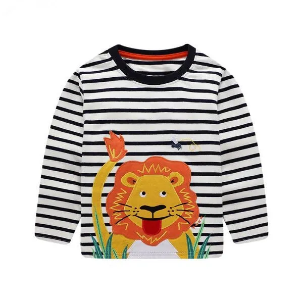 Striped Lion Kids Tshirt
