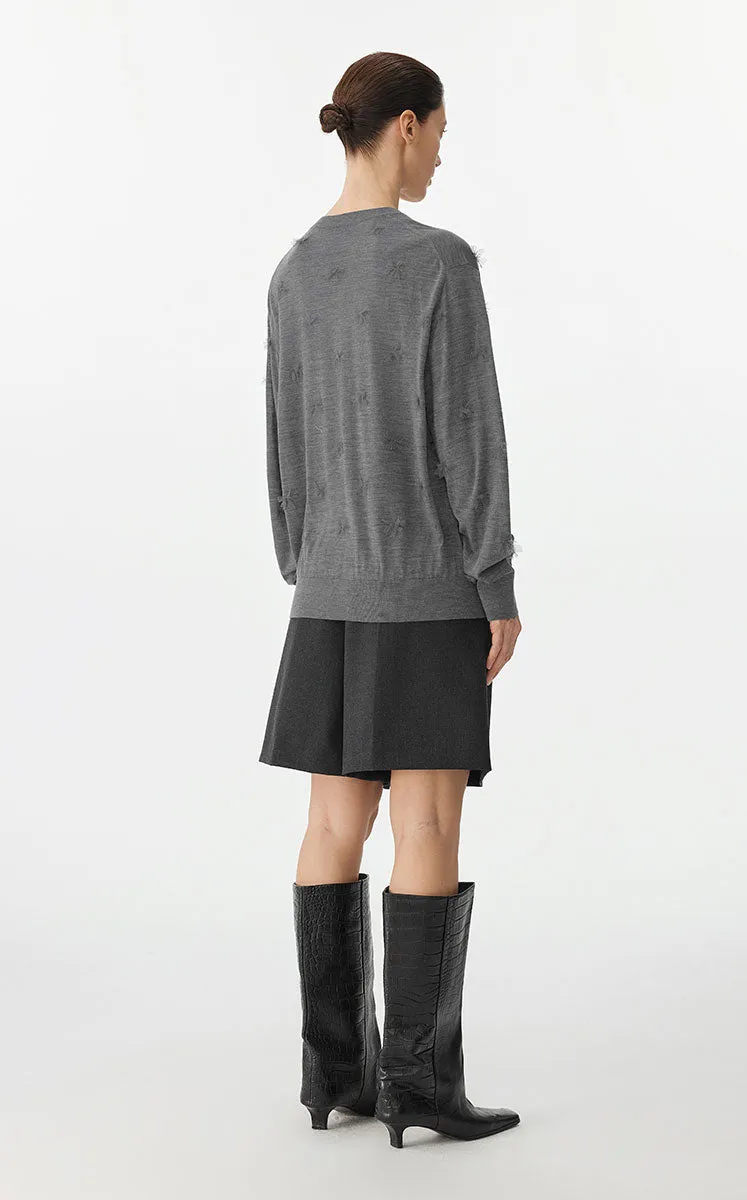 Sweater / JNBY 3D Floral Loose Knit Sweater