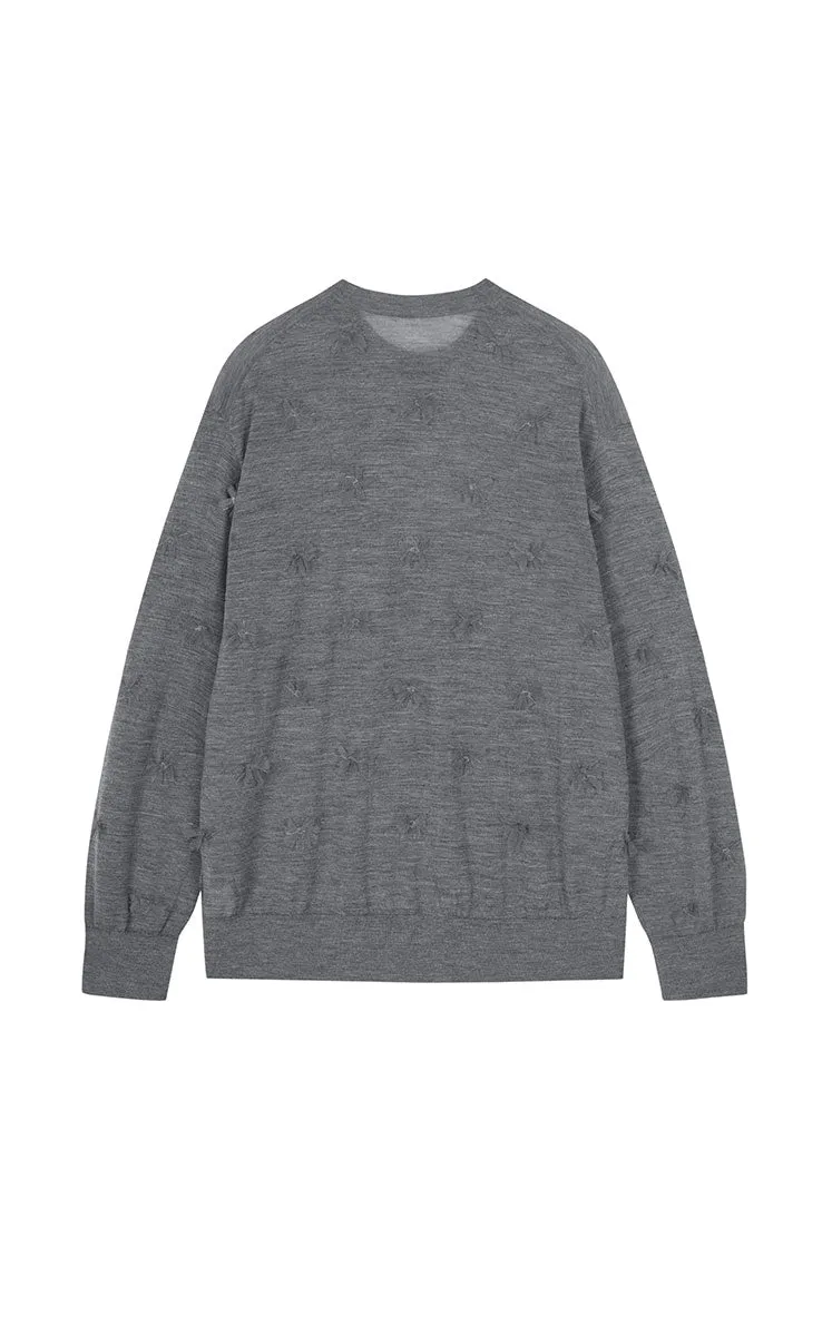 Sweater / JNBY 3D Floral Loose Knit Sweater