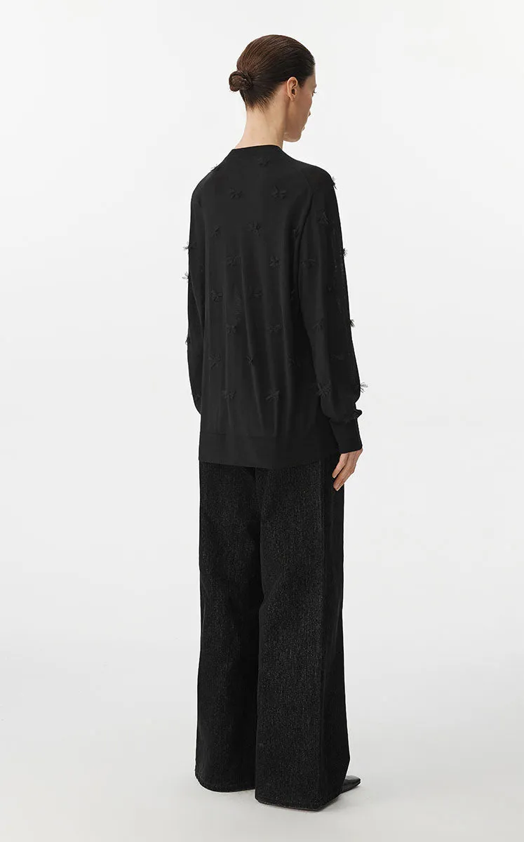 Sweater / JNBY 3D Floral Loose Knit Sweater