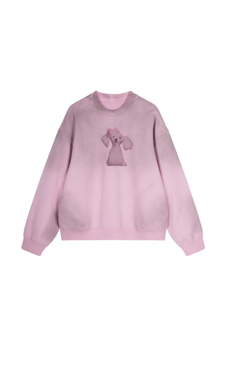 Sweatshirt / JNBY Fuzzy Pup Graphic Oversized Sweatshirt