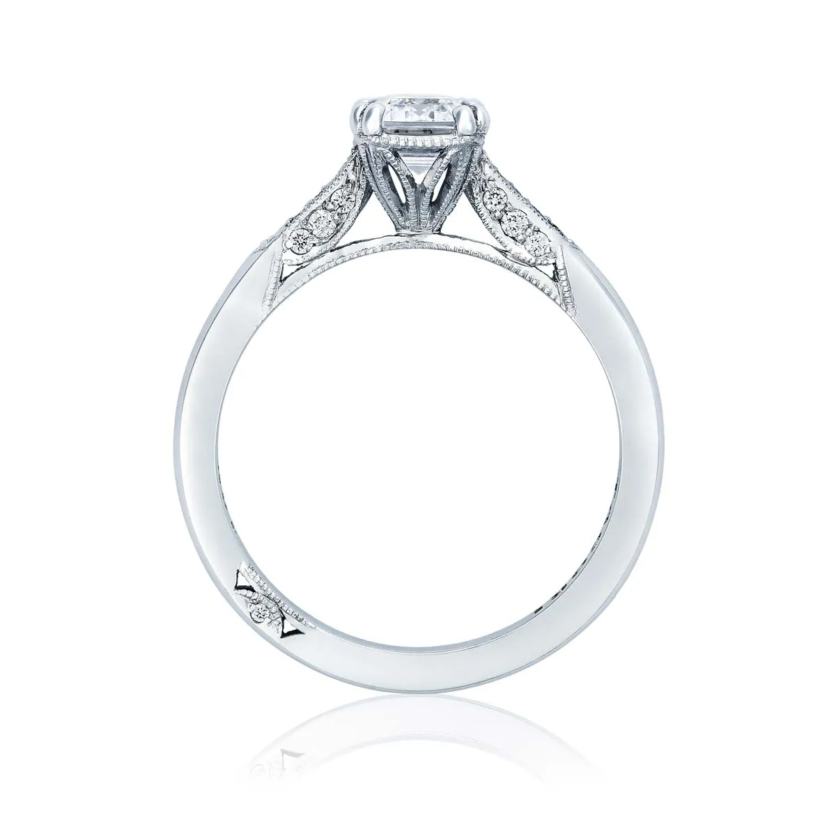 Tacori Solitaire Platinum Emerald Center Engagement Ring 2651EC8.5X6.5