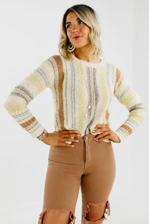 The Gabriel Textured Striped Spring Sweater - FINAL SALE