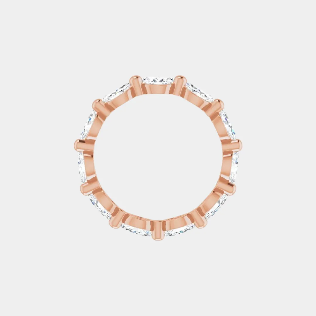 The Gold Single Prong Marquise Full Eternity