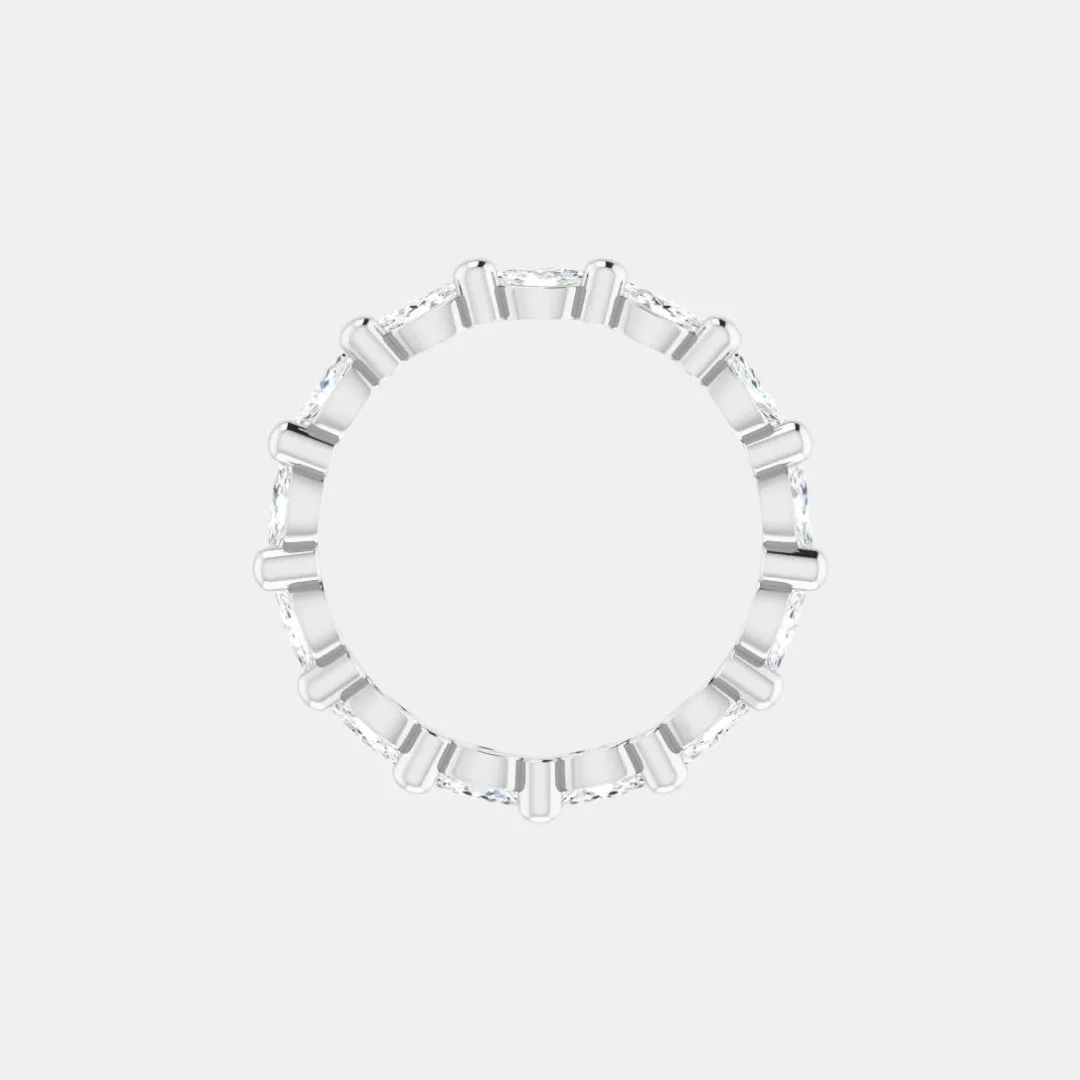 The Gold Single Prong Marquise Full Eternity