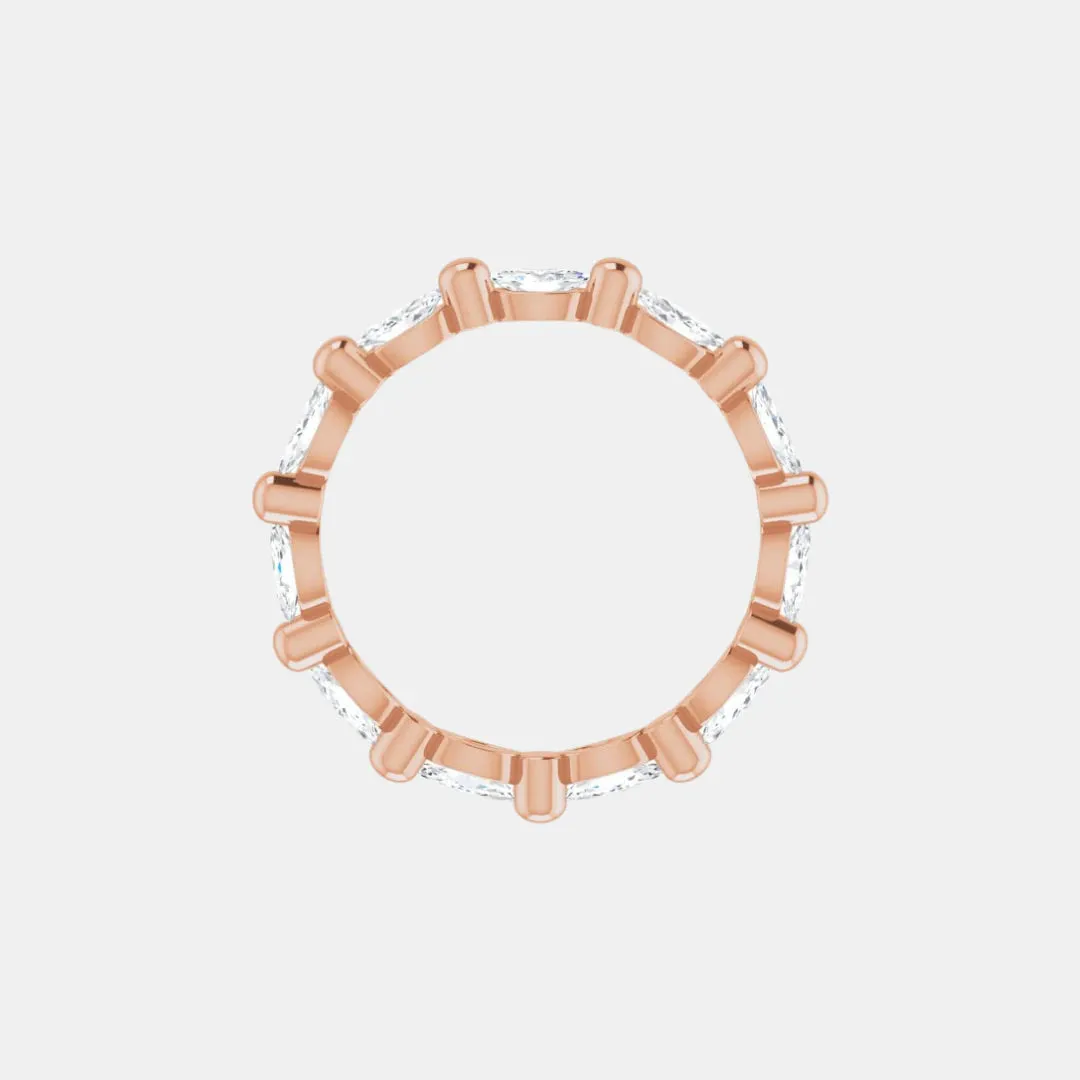 The Gold Single Prong Marquise Full Eternity
