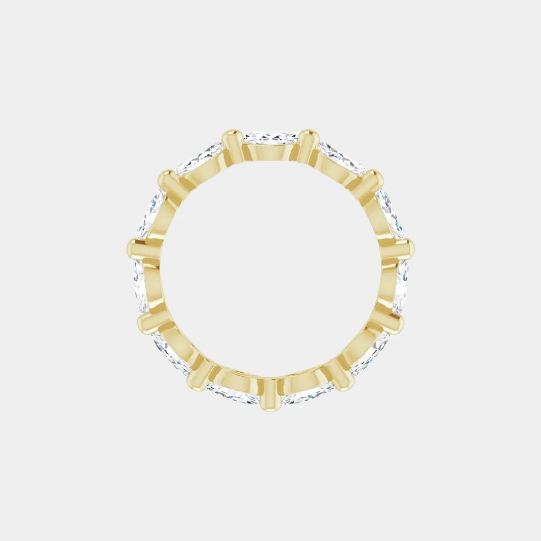 The Gold Single Prong Marquise Full Eternity