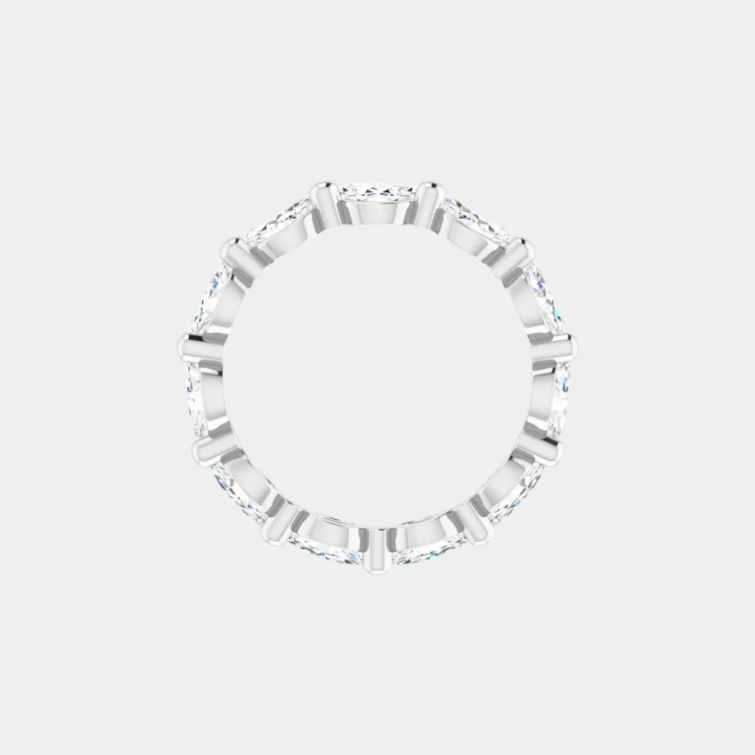 The Gold Single Prong Marquise Full Eternity