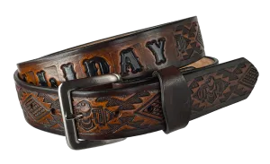 The "Holliday" Name Leather Belt