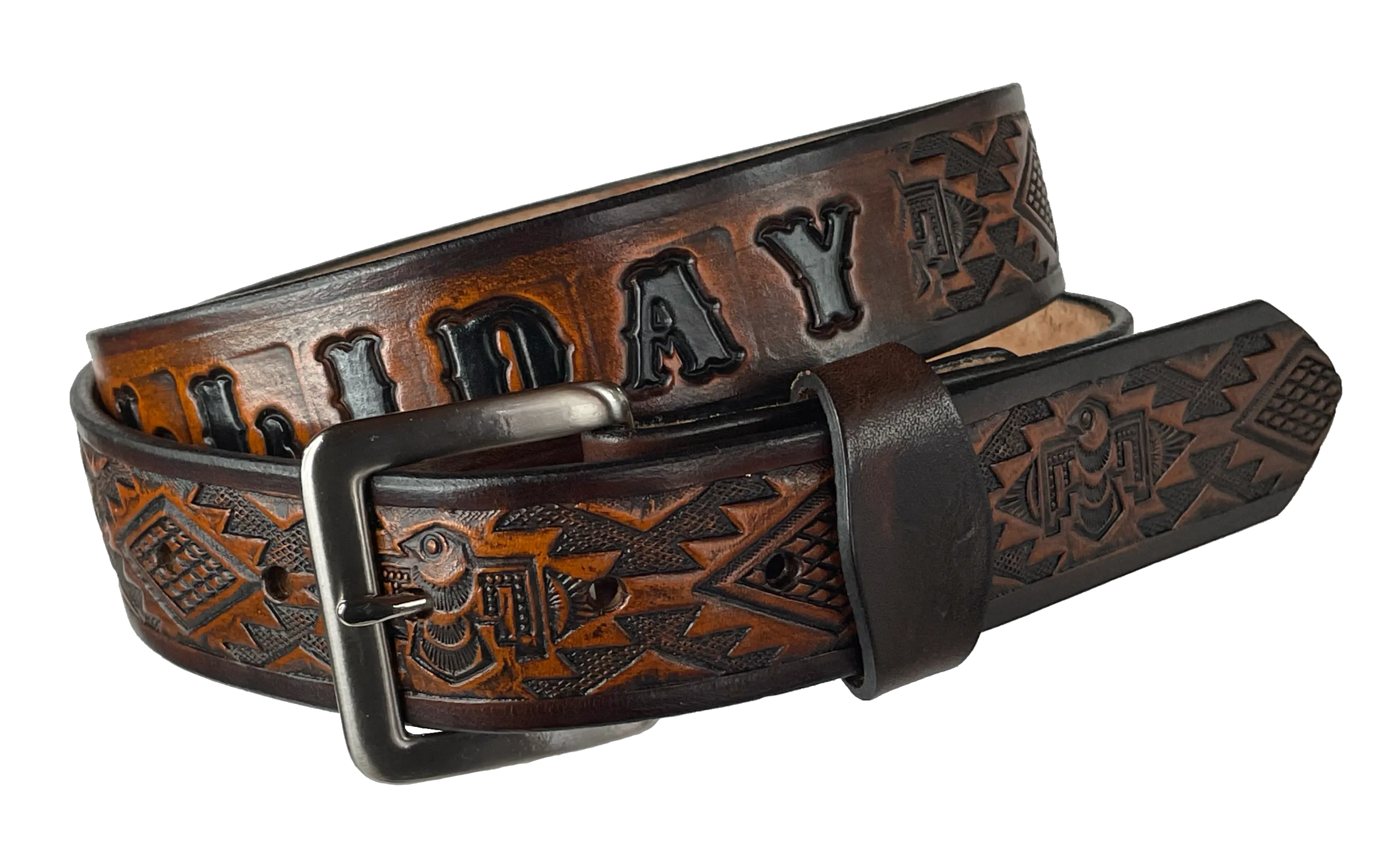 The "Holliday" Name Leather Belt