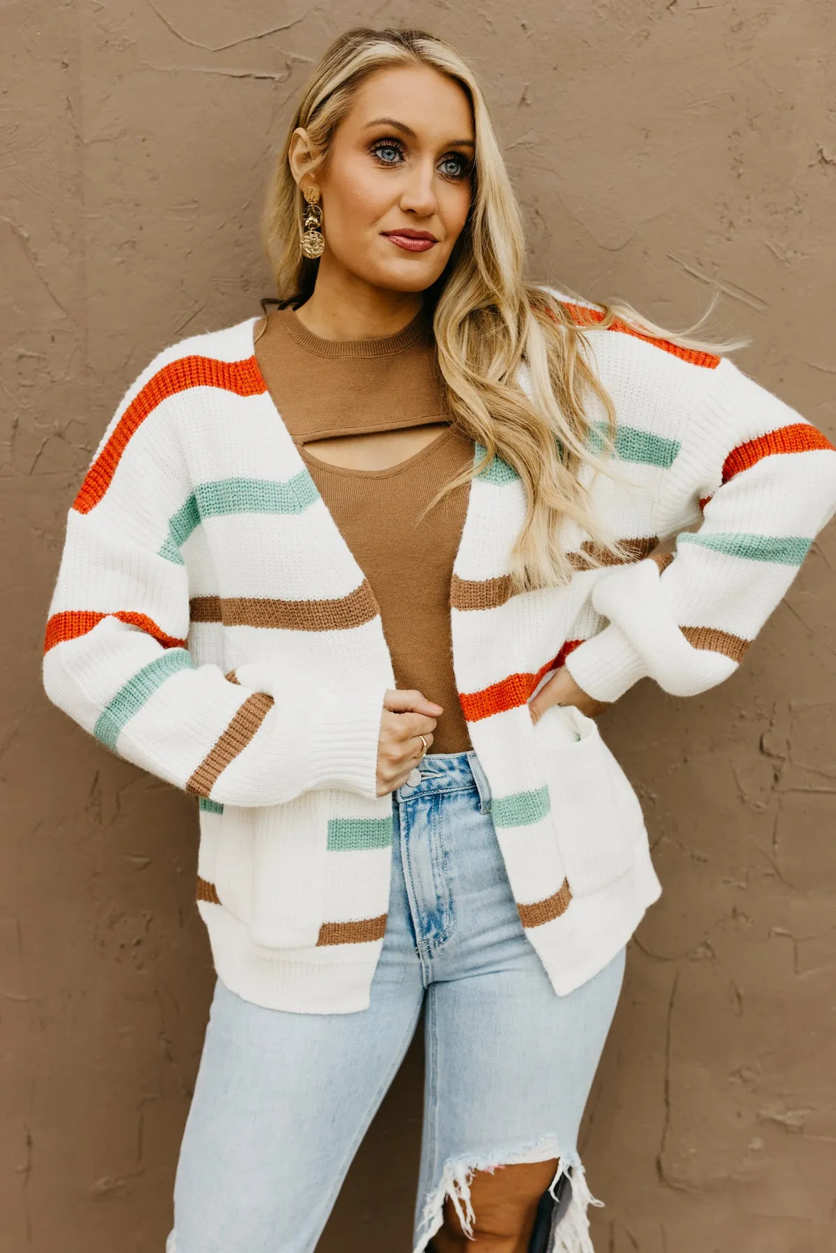 The Tamira Striped Pocket Cardigan  - FINAL SALE