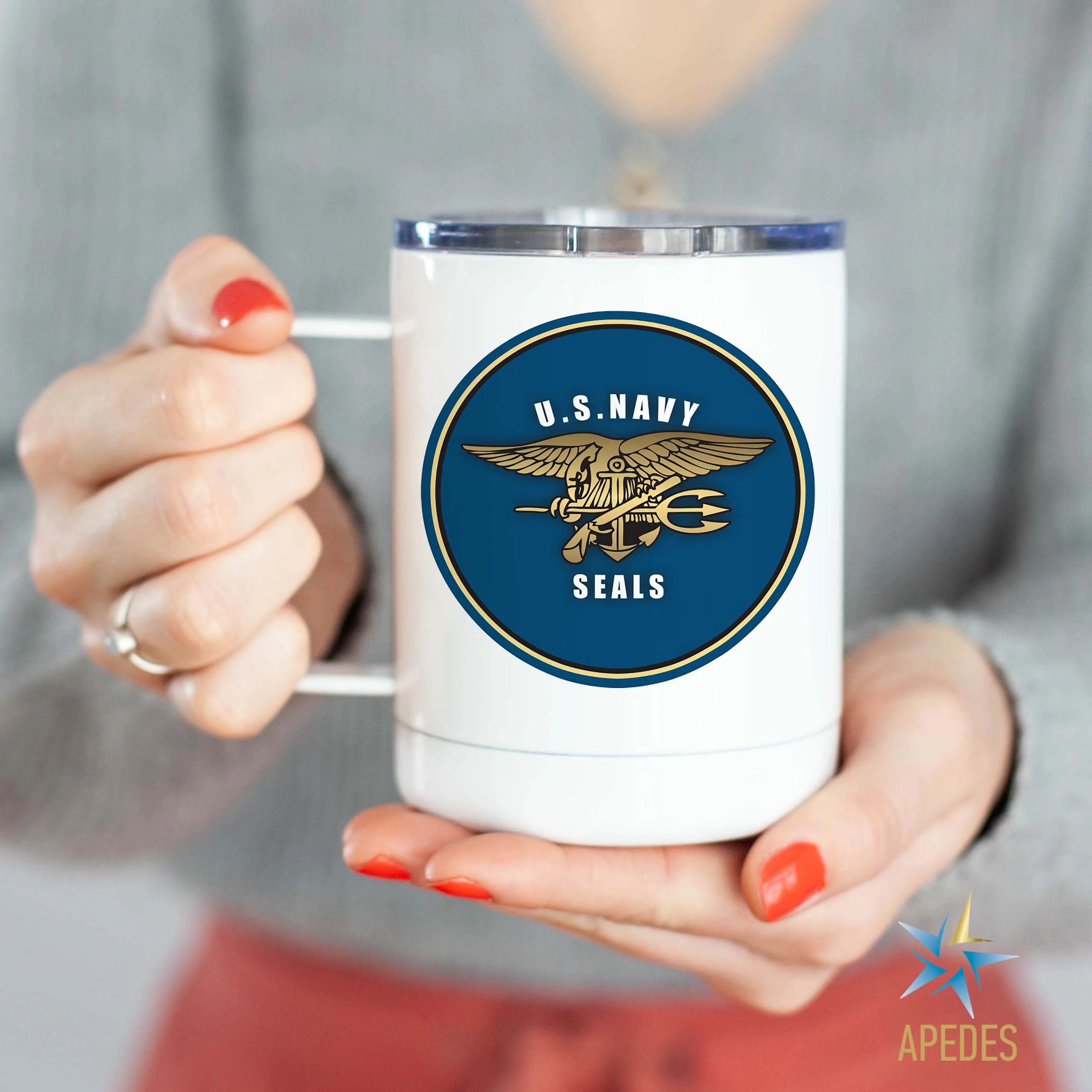 The US Navy Seals Stainless Steel Travel Mug 13 OZ