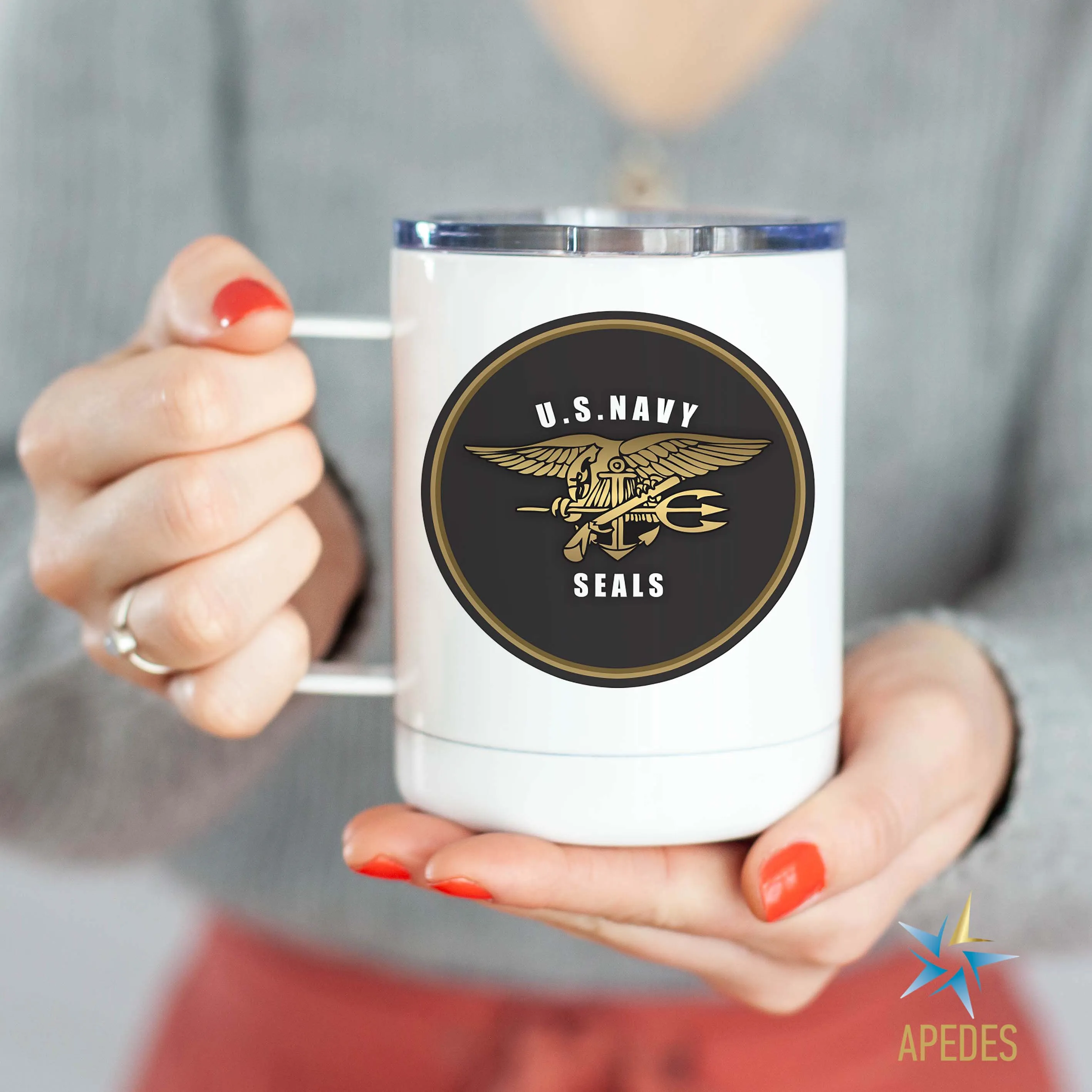 The US Navy Seals Stainless Steel Travel Mug 13 OZ