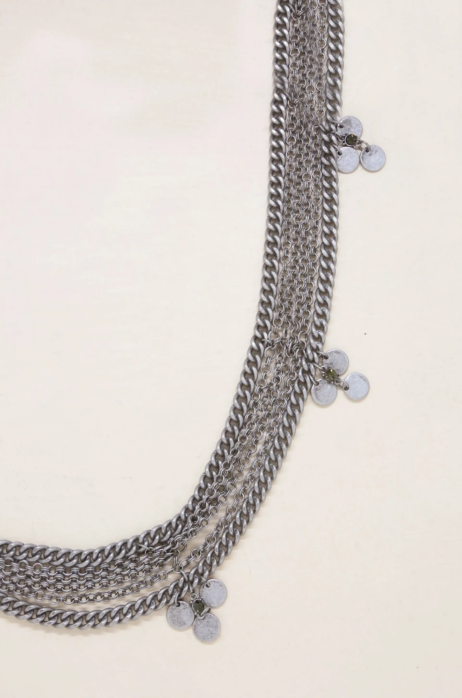 Three Coin Belt in Antique Silver