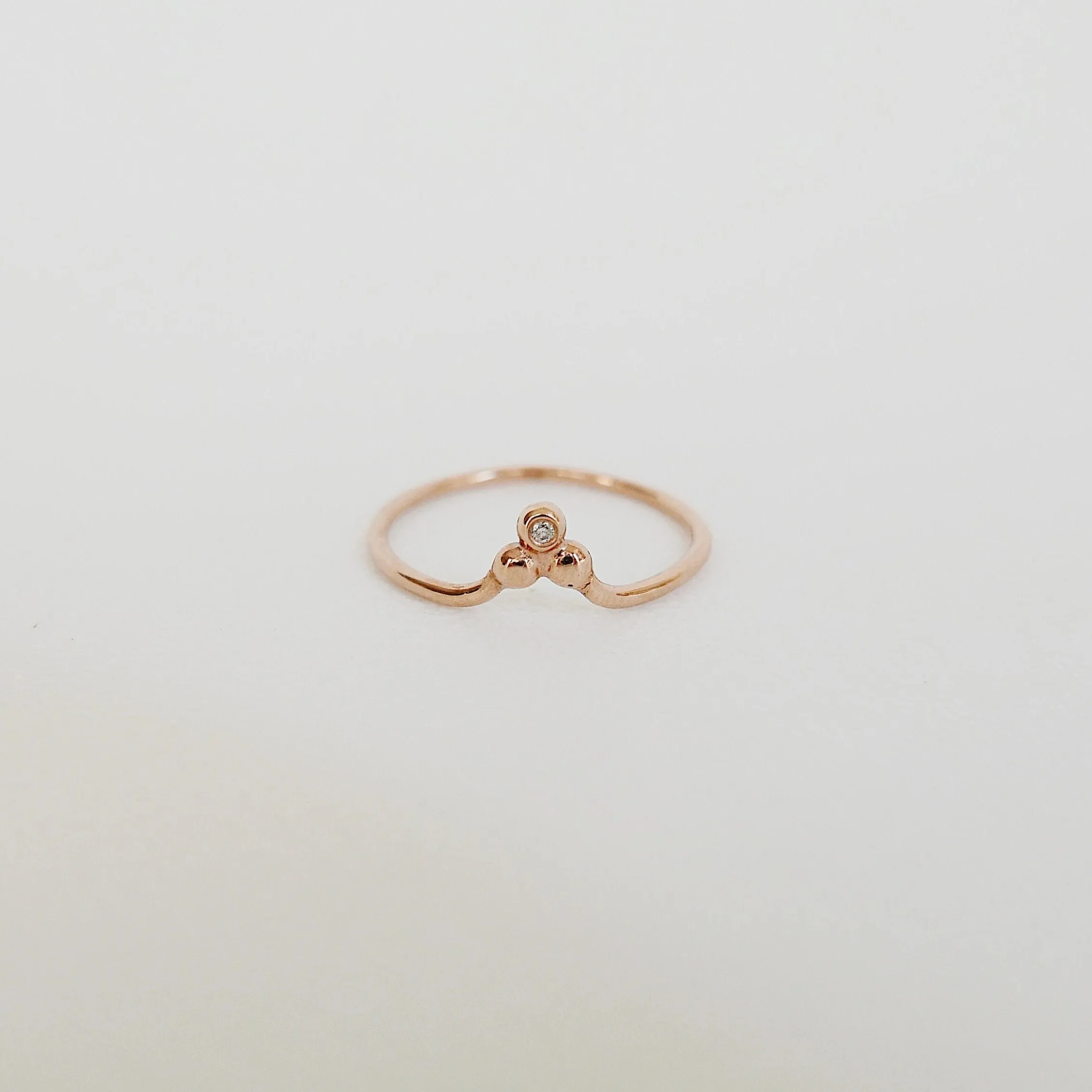 Three Dot Diamond Ring