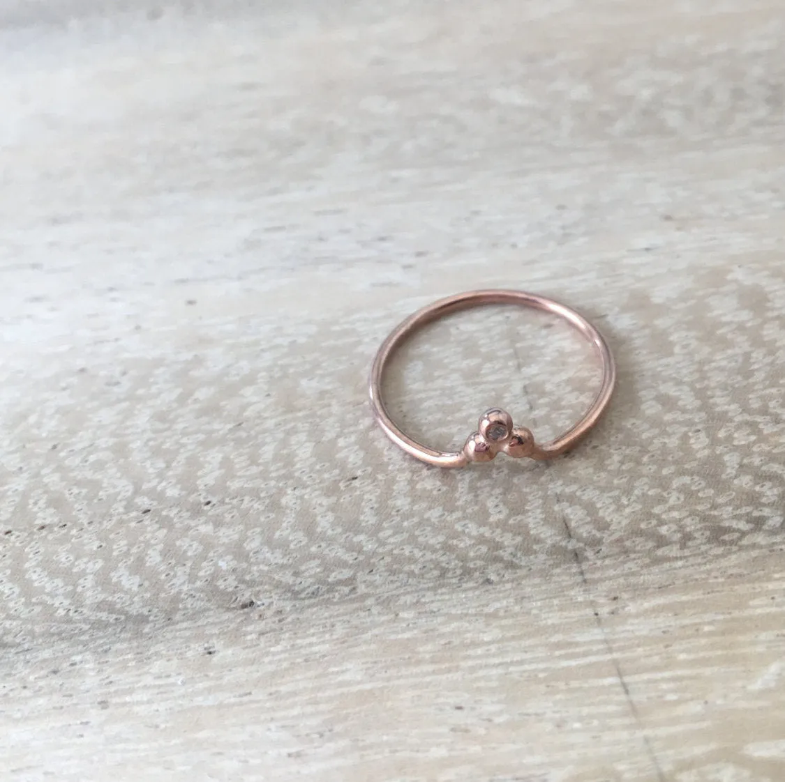 Three Dot Diamond Ring