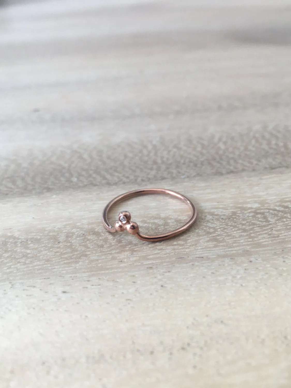 Three Dot Diamond Ring