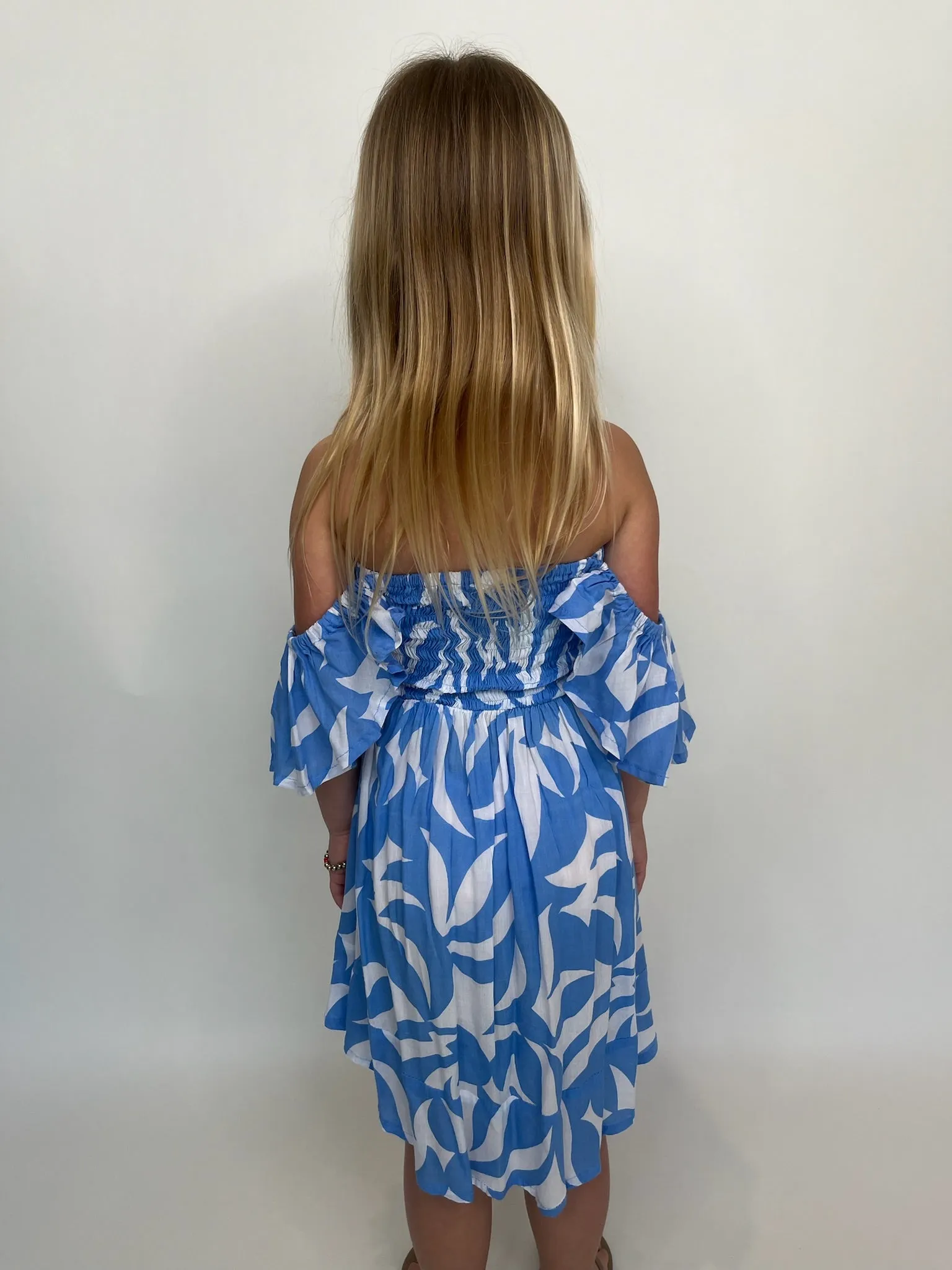 Tiare Hawaii Kid Happiness Dress Geo Sky