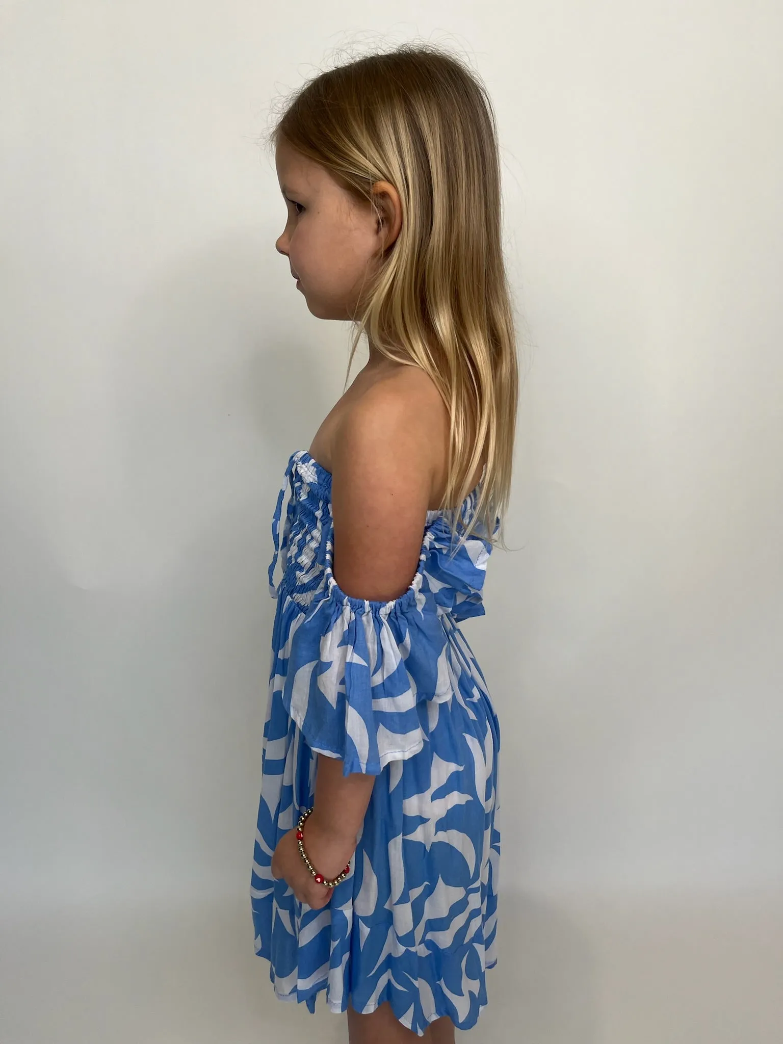 Tiare Hawaii Kid Happiness Dress Geo Sky