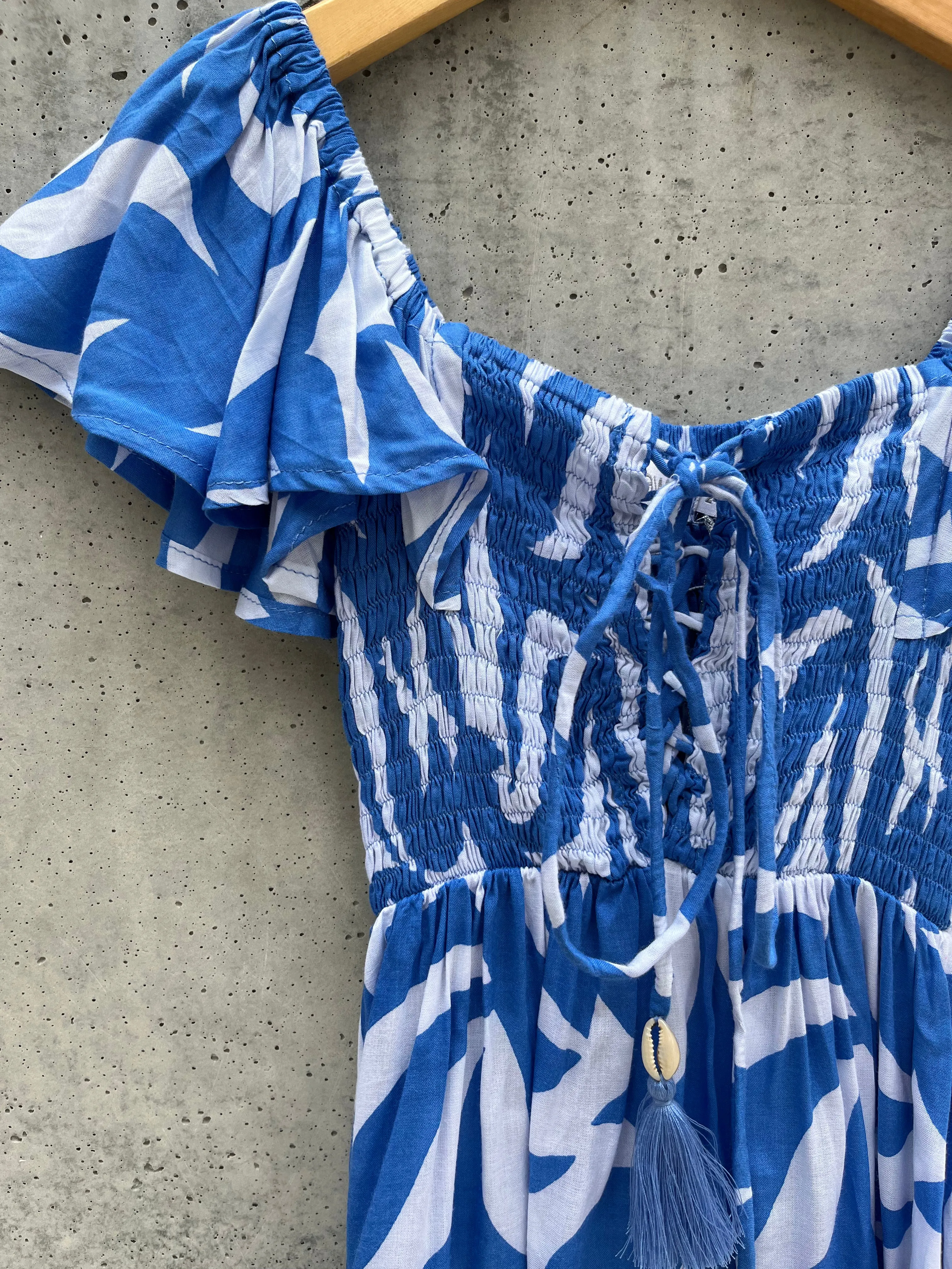 Tiare Hawaii Kid Happiness Dress Geo Sky