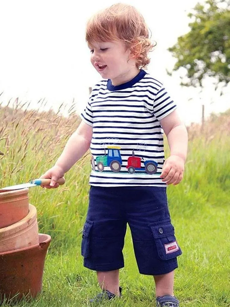 Tractor Stripes Kids T-Shirt
