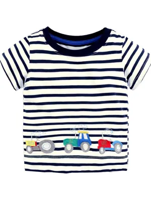Tractor Stripes Kids T-Shirt
