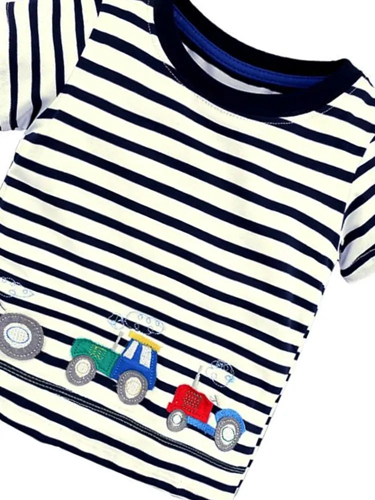 Tractor Stripes Kids T-Shirt