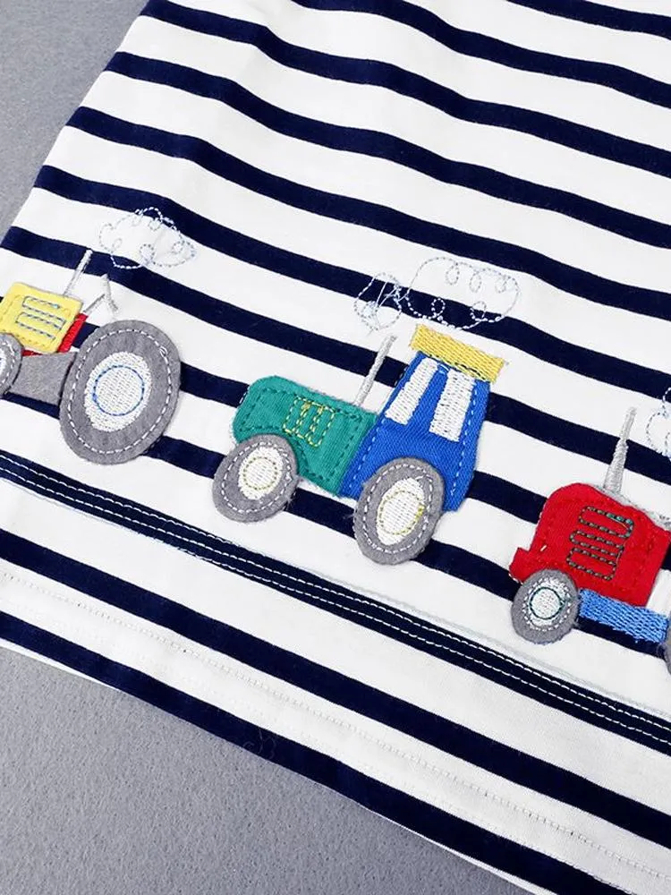 Tractor Stripes Kids T-Shirt