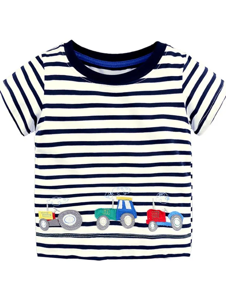 Tractor Stripes Kids T-Shirt