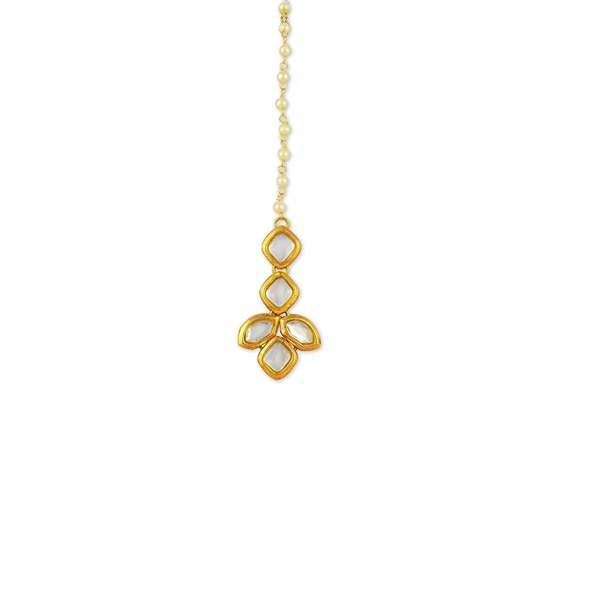 Traditional Gold Plated Kundan Maangtikka for Women