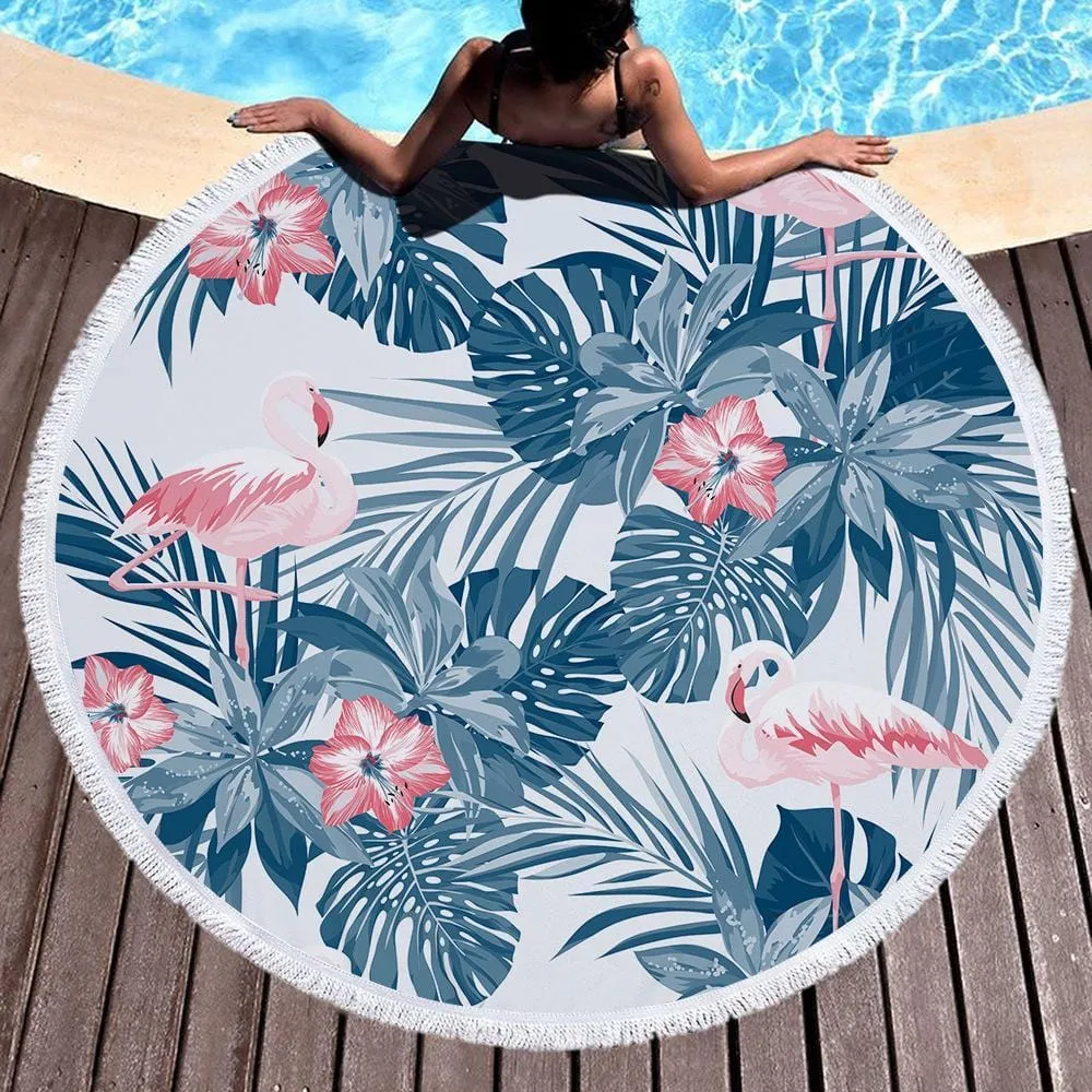 Tropical Beach Towel With Tassels