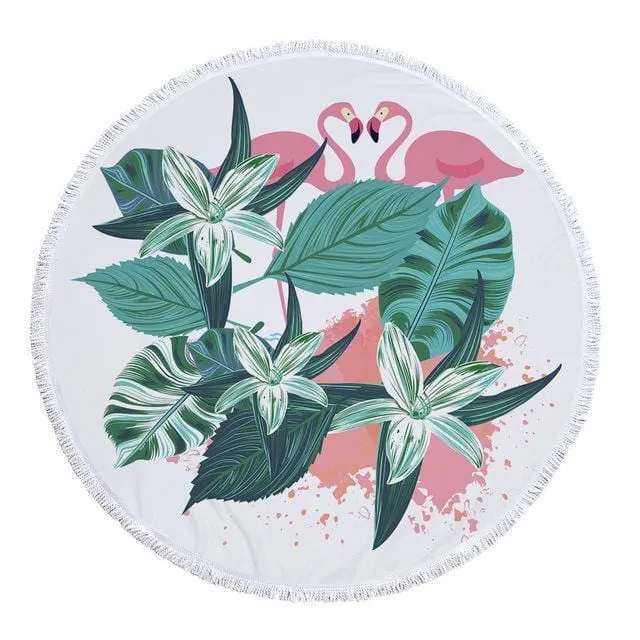 Tropical Beach Towel With Tassels